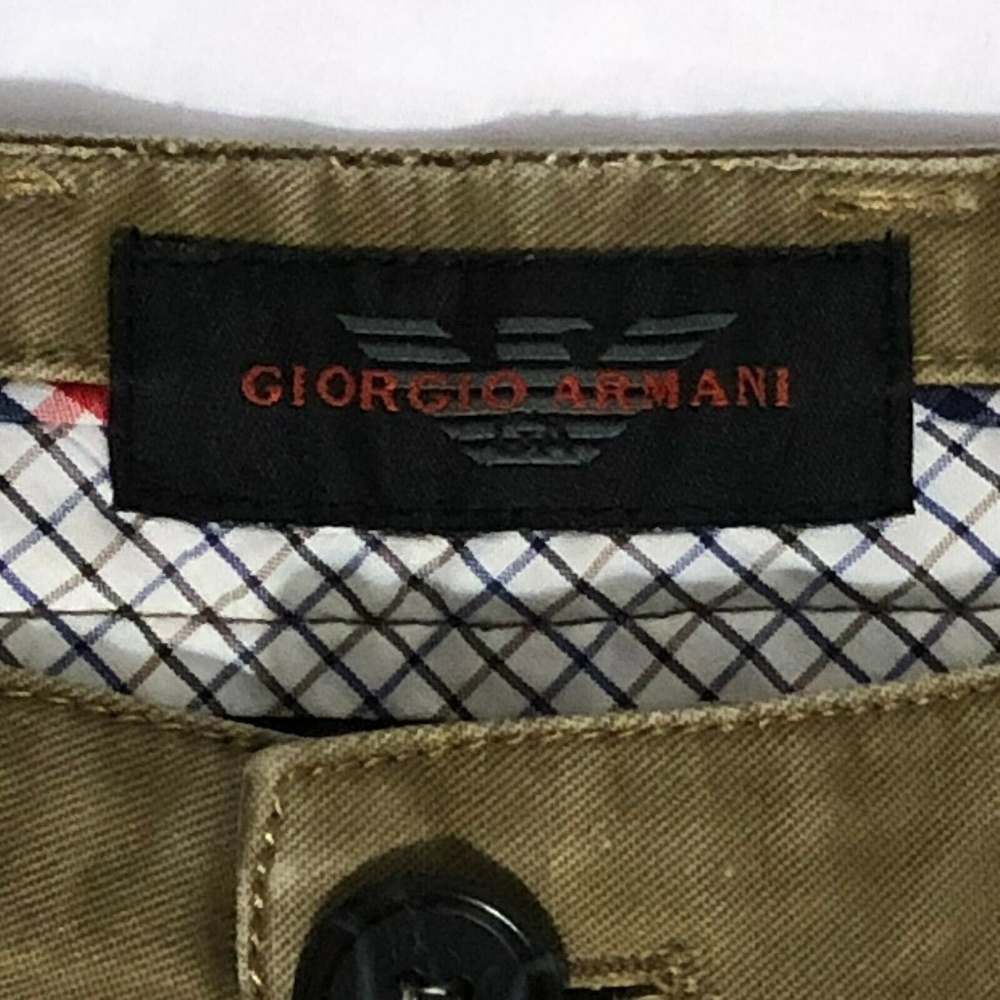 Giorgio Armani Chino Pant Stretch Brown Size 30 - Picture 6 of 8